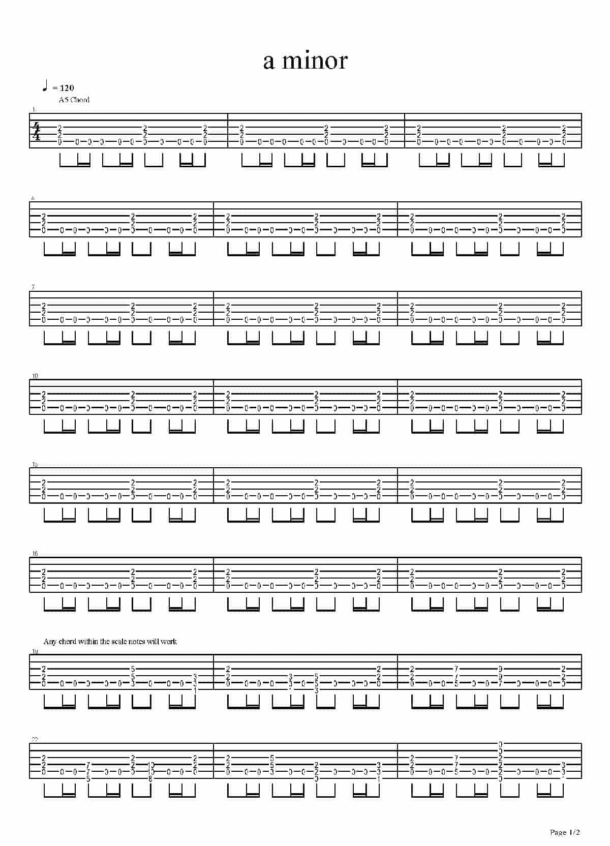 电吉他练习谱《704 exercises for guitar, 1-96 - Exercises 1-96》_第1张