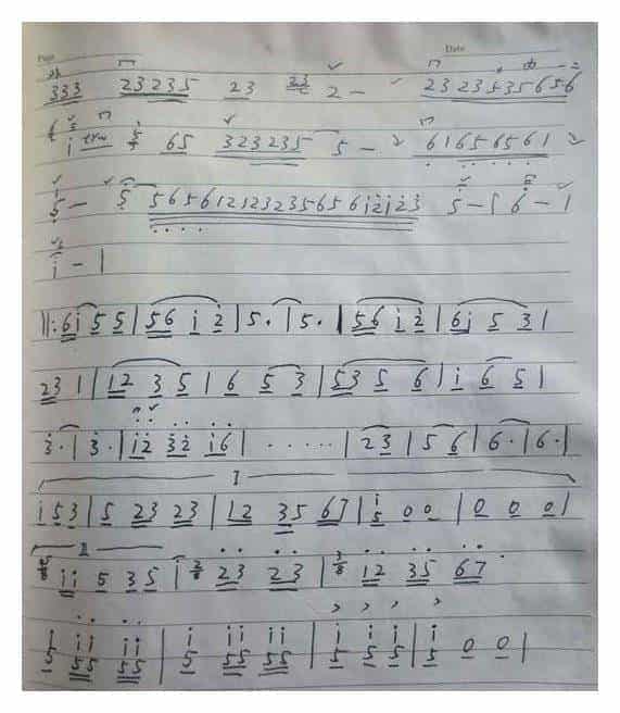 马头琴独奏曲谱《幸福之歌》_第2张