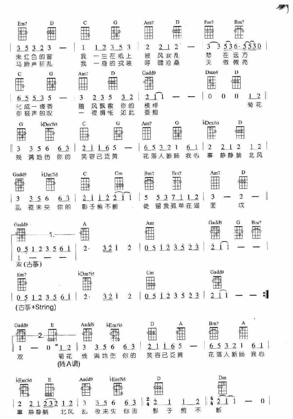 尤克里里如何移调？Ukulele移调与转调介绍_第3张