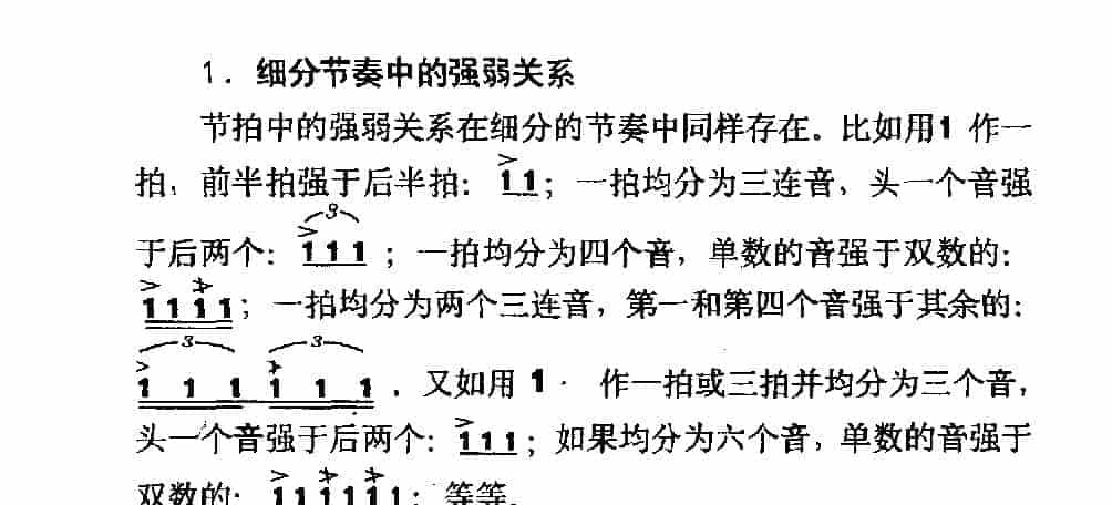 节奏《细分节奏中的强弱关系》简谱教学_第1张
