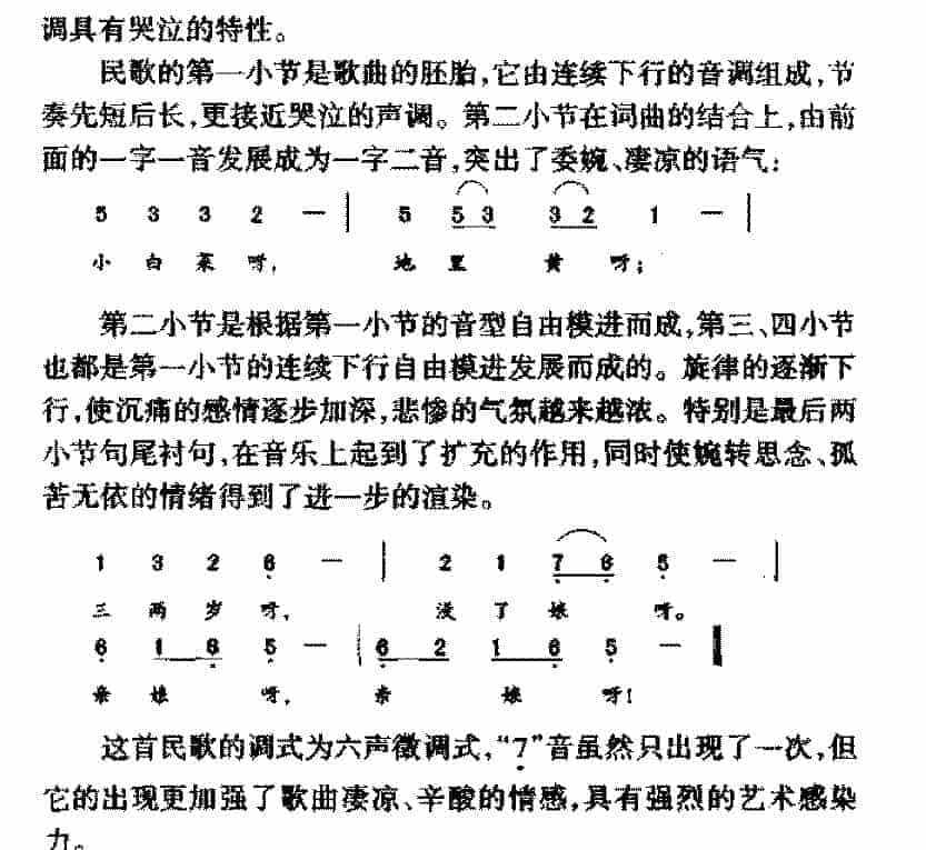 中国优秀民歌欣赏《小白菜 河北》作品简介与欣赏_第2张