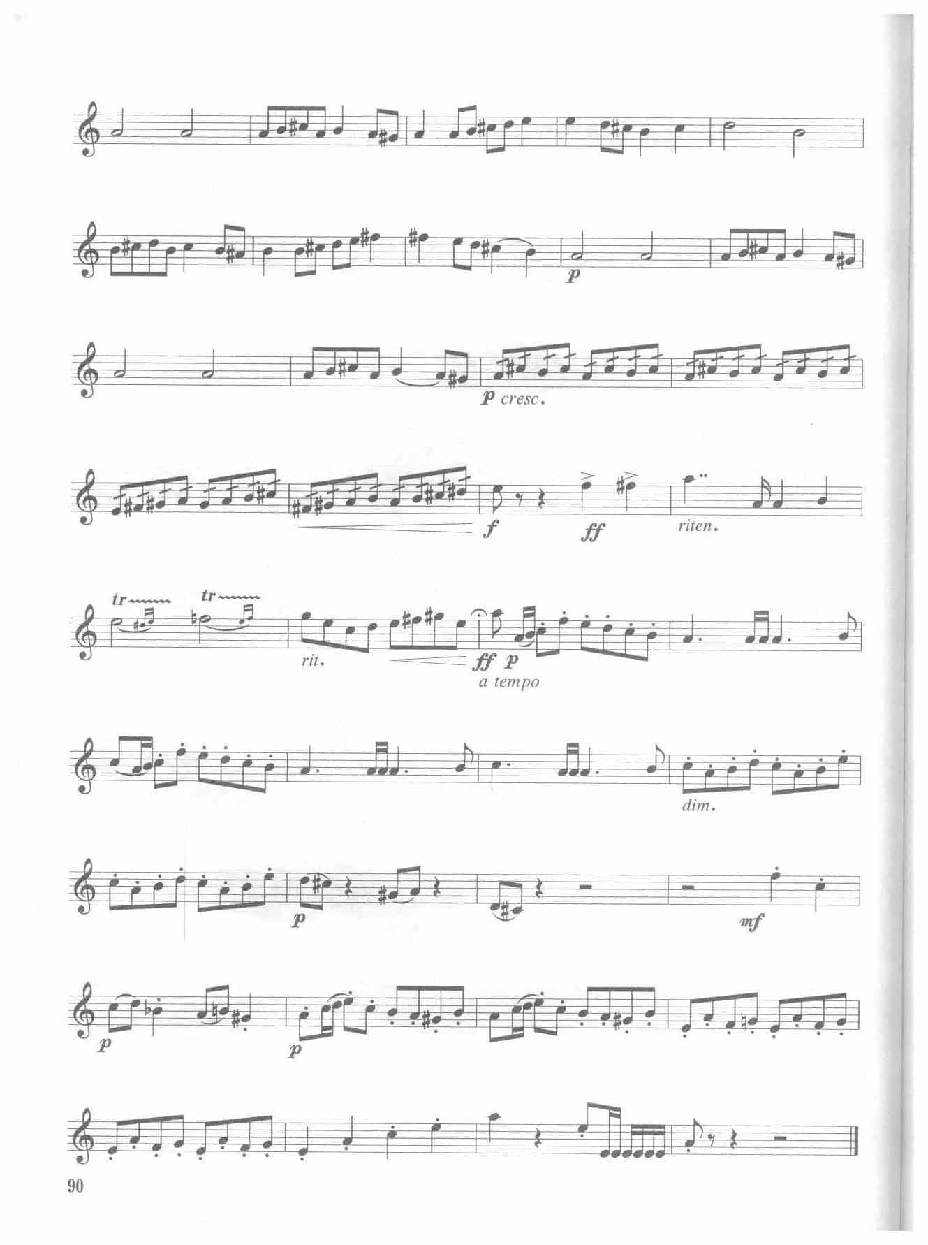 全国小号演奏考级作品集《音乐会练习曲》第六级乐曲_第3张