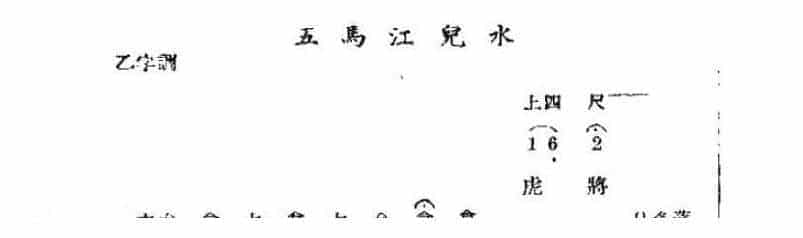 唢呐伴奏曲牌谱《五马江儿水》工尺曲谱_第1张