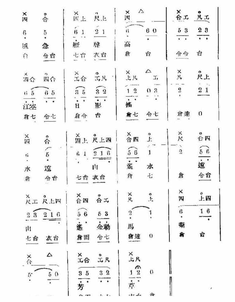 唢呐伴奏曲牌谱《五马江儿水》工尺曲谱_第4张