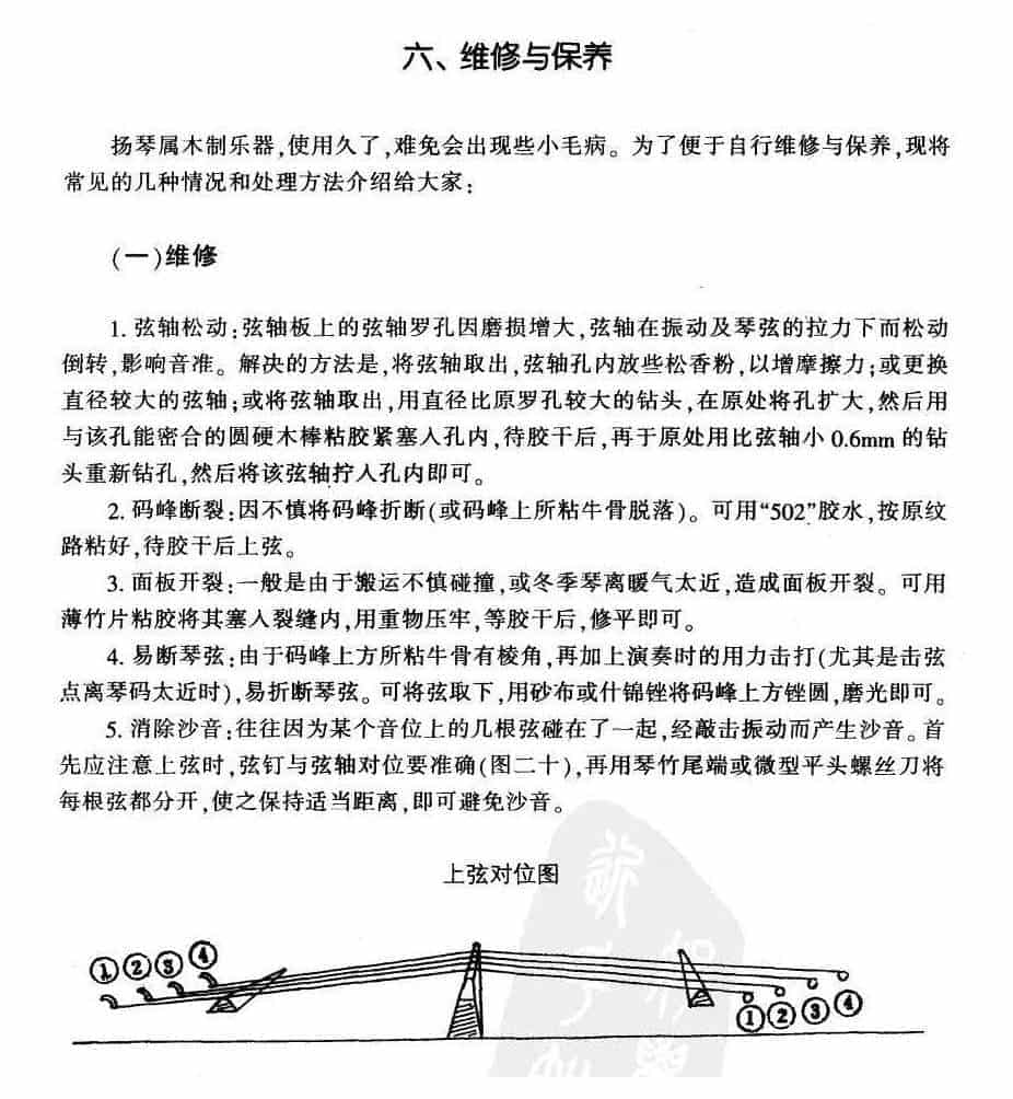 扬琴的基本知识《扬琴维修与保养》_第1张