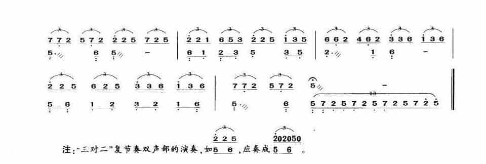 《扬琴复节奏双声部练习》中级阶段_第2张