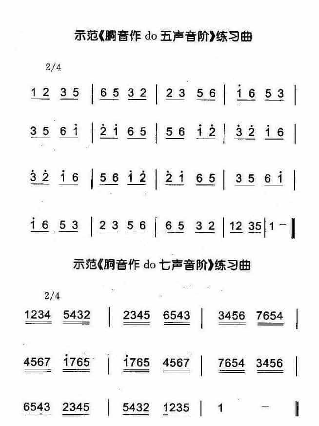 陶埙技法篇《埙音阶练习》_第4张