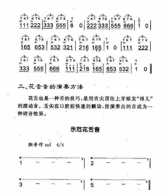 陶埙技法篇《埙双吐音、三吐音、花舌音演奏法》_第4张