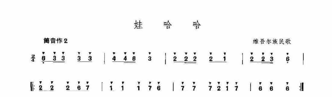 简单的箫曲《娃哈哈》适合初学者_第1张