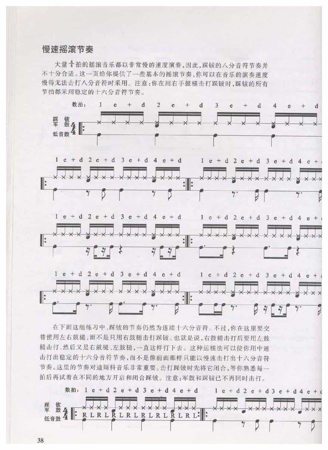 爵士鼓启蒙《慢速摇滚节奏》_第1张