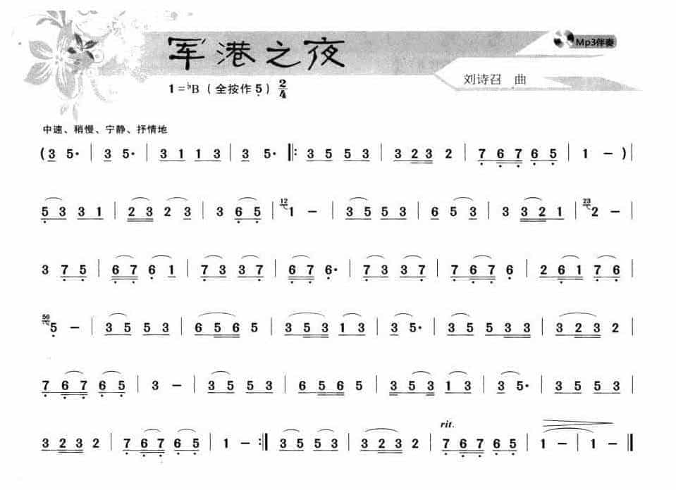 葫芦丝小乐曲【军港之夜】_第1张