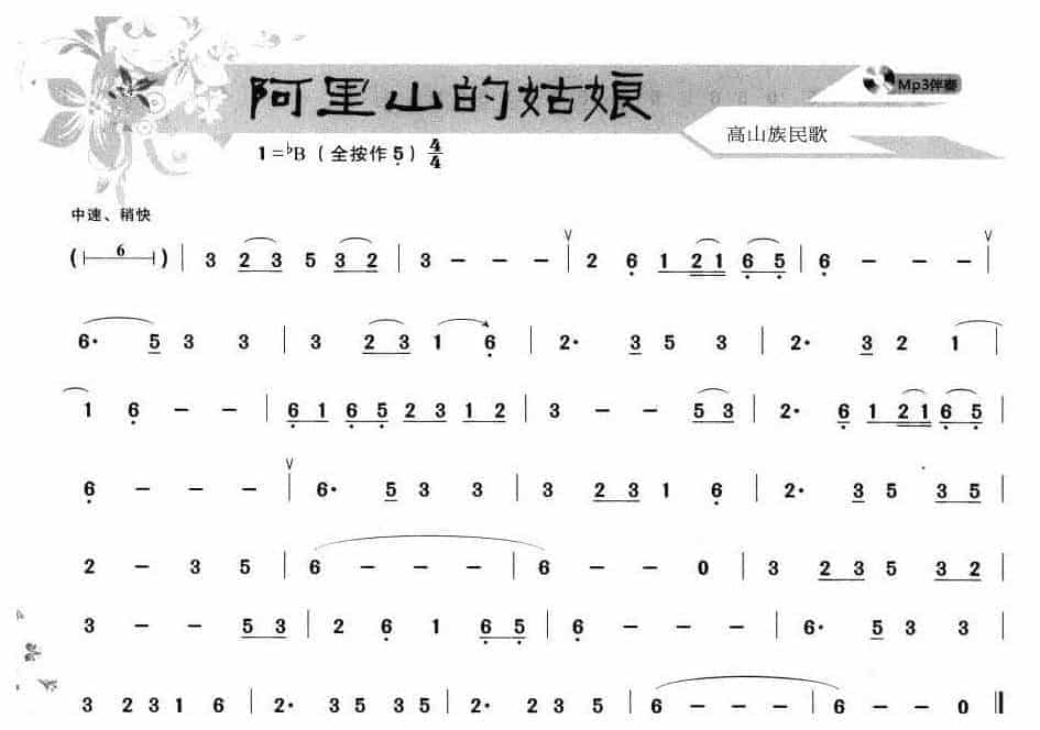 葫芦丝小乐曲【阿里山的姑娘】_第1张