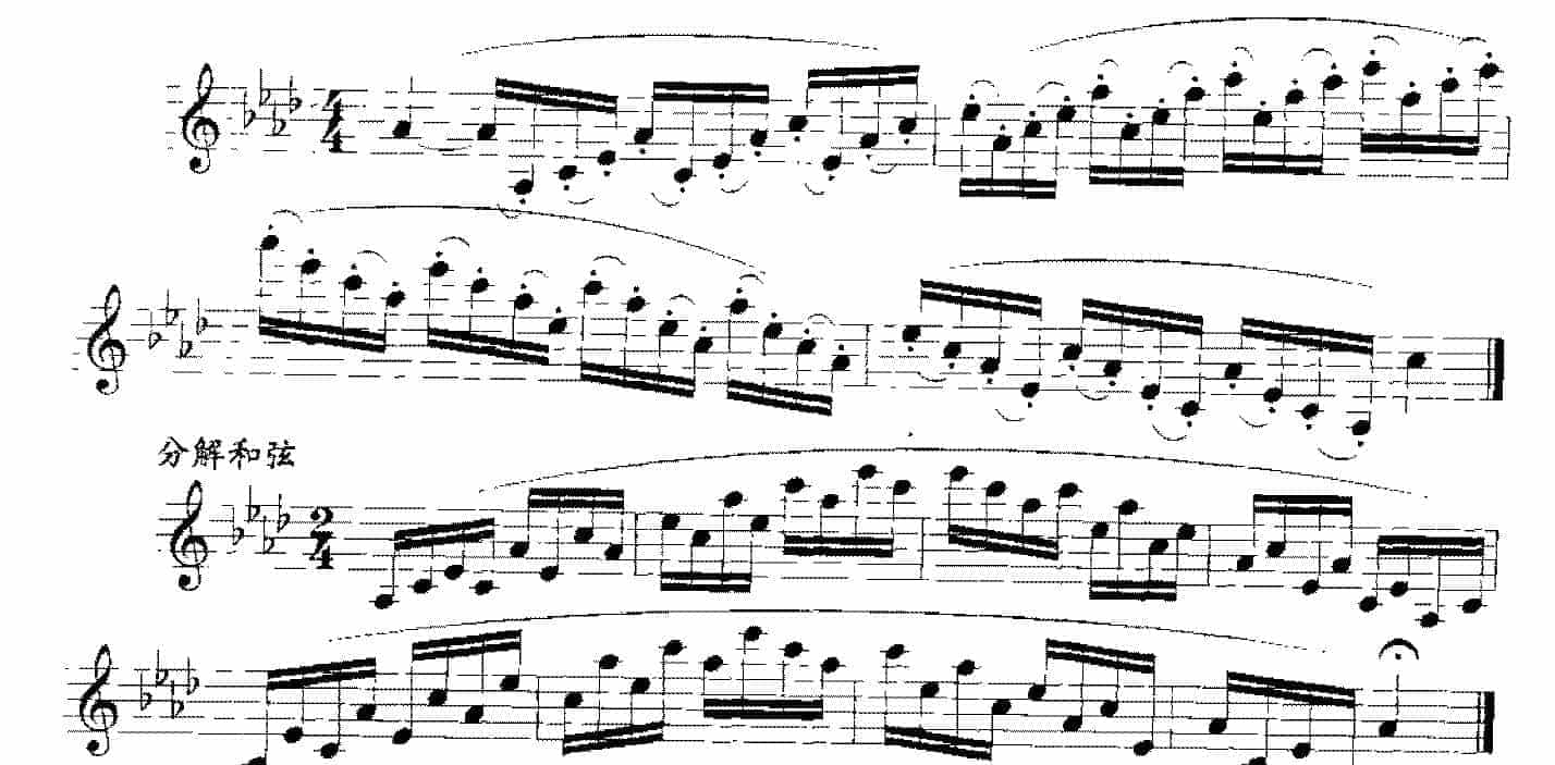 单簧管日常基础技术练习曲《降A大调练习》_第2张