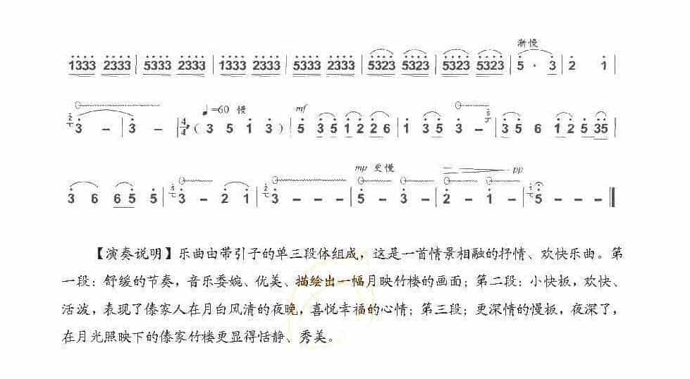 巴乌中高级乐曲《月映竹楼》黎炳成曲_第2张