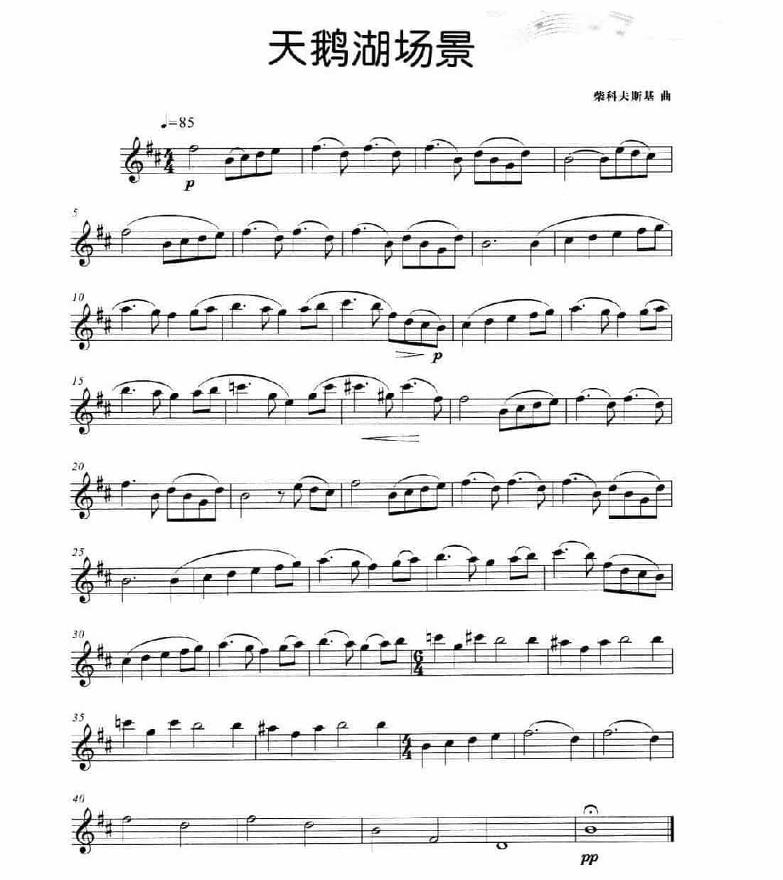 古典长笛名曲《天鹅湖场景》柴可夫斯基_第1张
