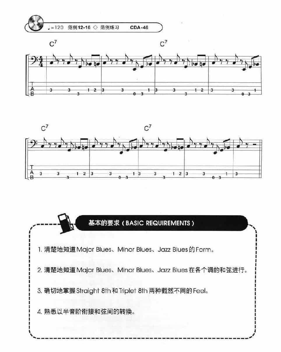 电贝司基础教程《蓝调 Blues》_第13张