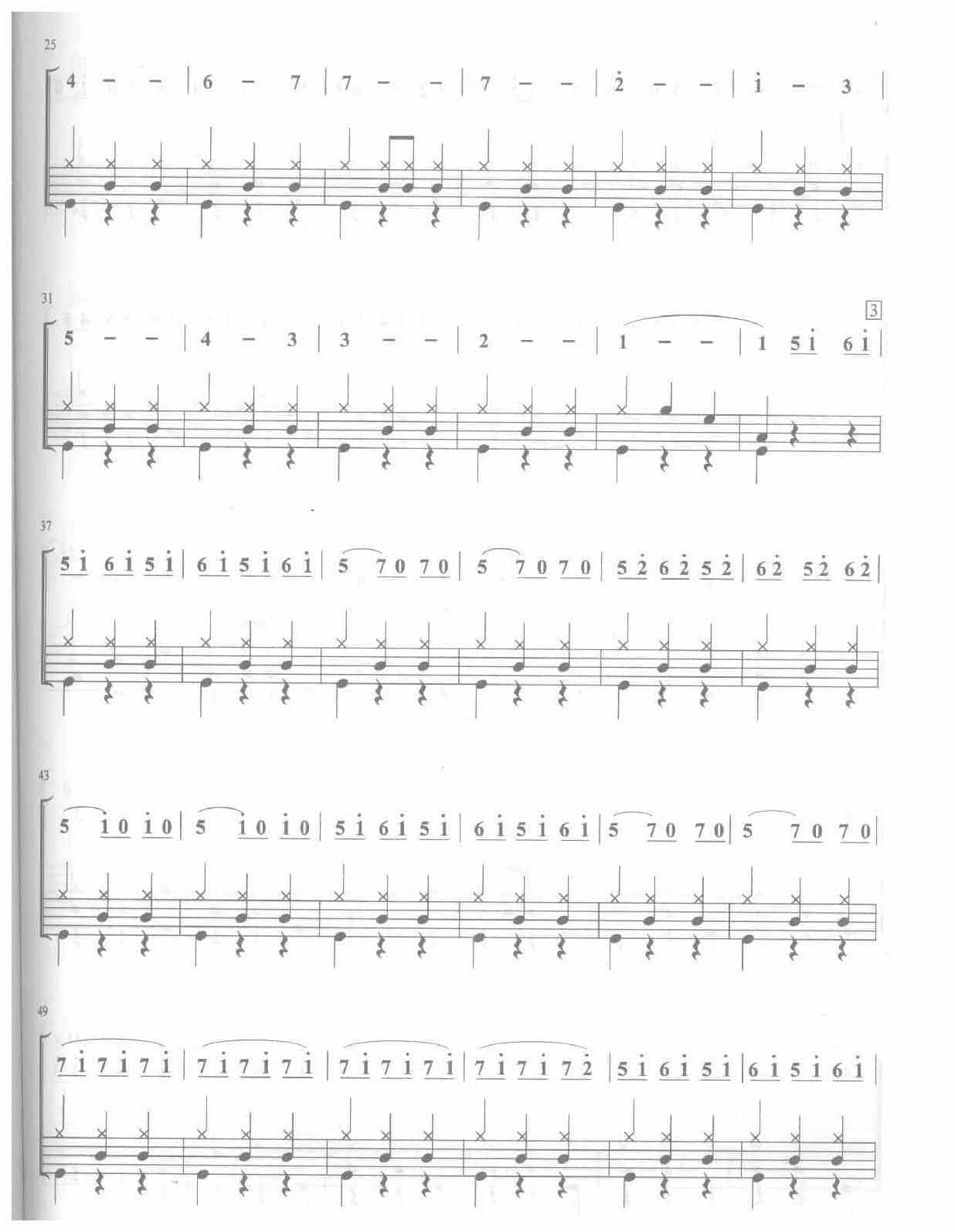 爵士鼓独奏乐曲谱《溜冰圆舞曲》华德菲尔作曲_第2张