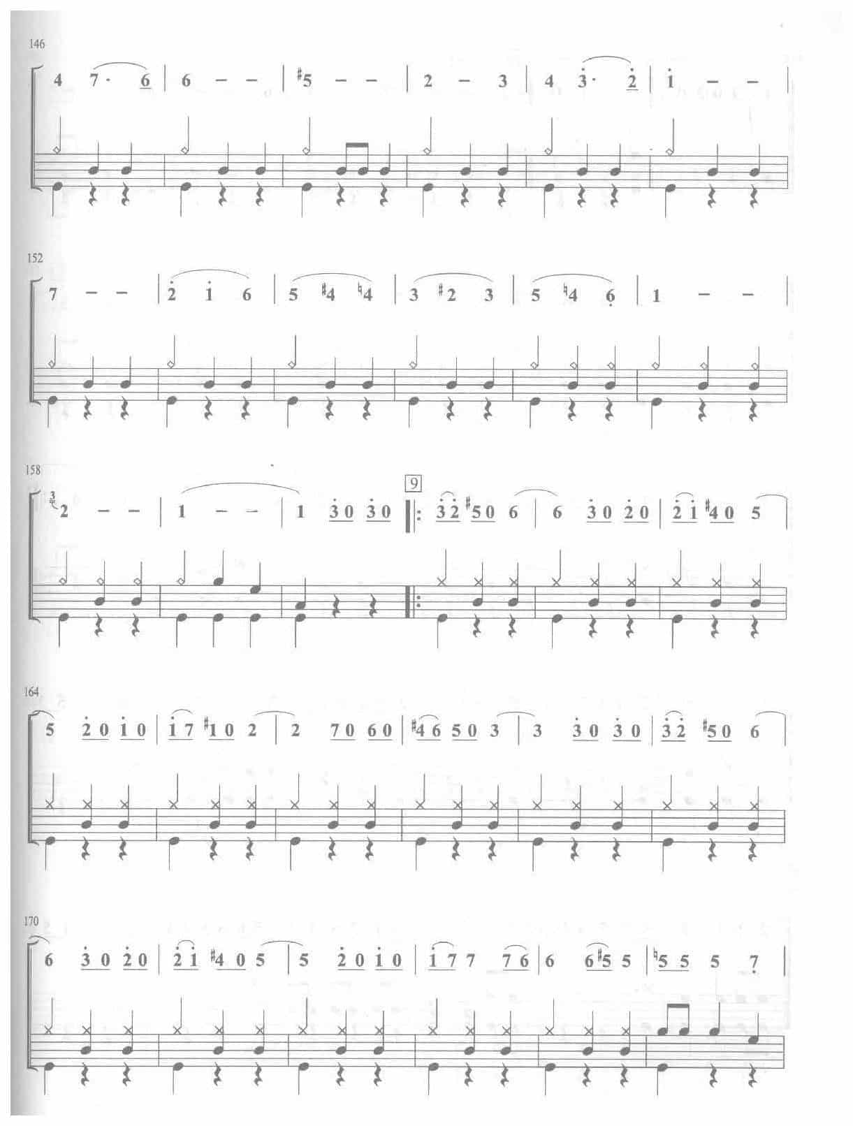 爵士鼓独奏乐曲谱《溜冰圆舞曲》华德菲尔作曲_第6张