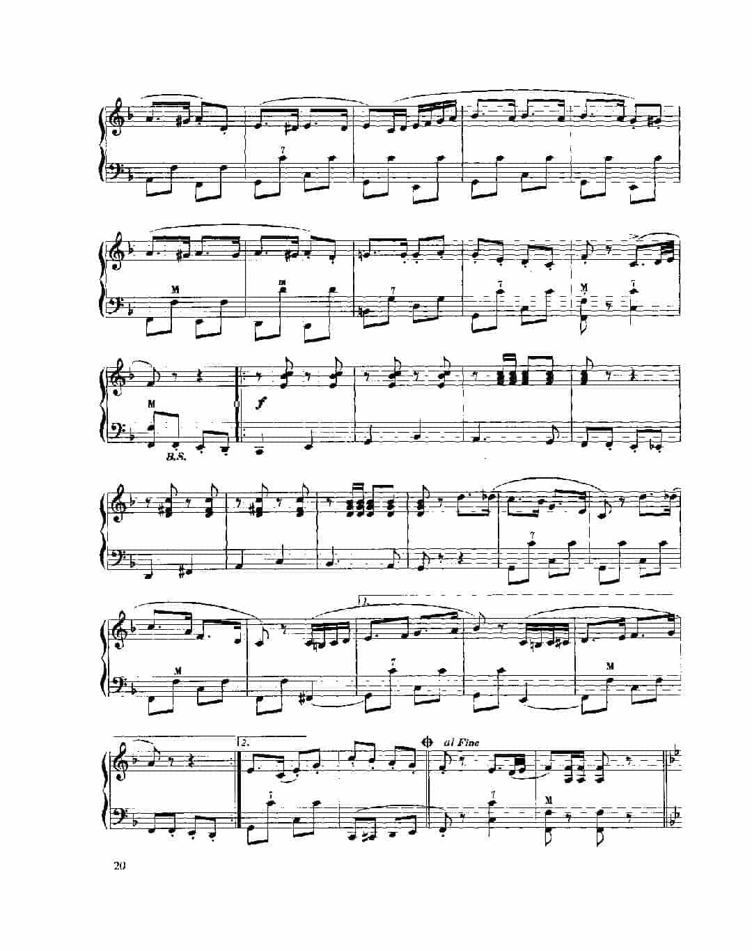 现代手风琴流行乐曲《老洛马纳俱乐部进行曲》[法]狄·维维尼曲_第2张