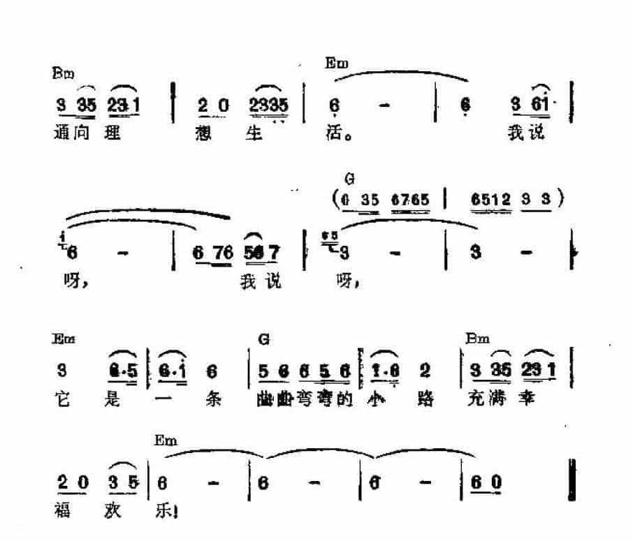 吉他伴奏谱《小路》刘华 词/张乃诚 曲_第3张