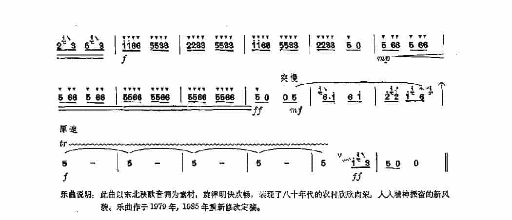 笛子独奏曲《欢乐的农家》曲祥、任宝禛/曲_第4张