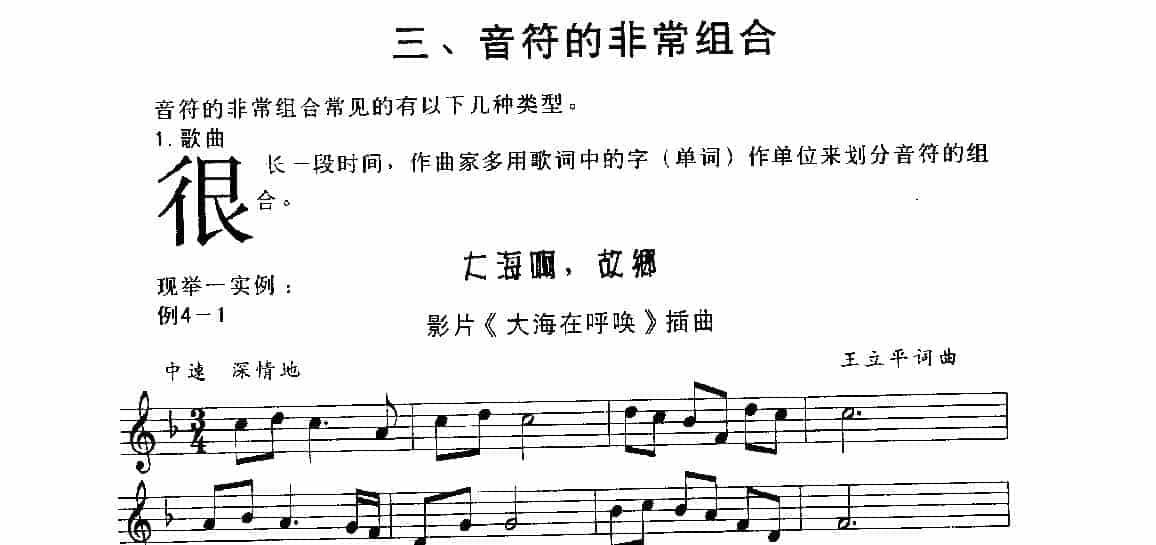 五线谱格式教程《音符的非常组合》_第1张