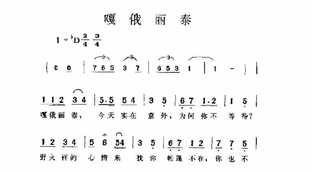 中国金曲《嘎俄丽泰》_第1张