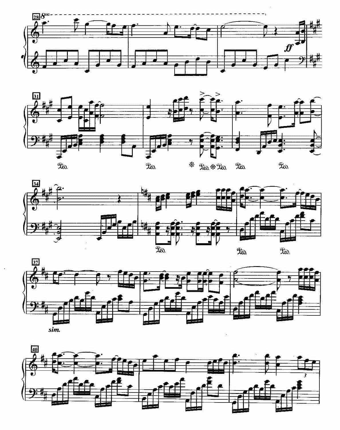王菲经典歌曲钢琴曲《季候风》作词／潘源良 作曲／陈小霞 杨立德_第3张