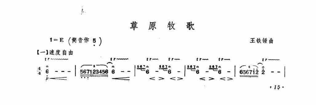 王铁锤笛子曲《草原牧歌》王铁锤曲_第1张