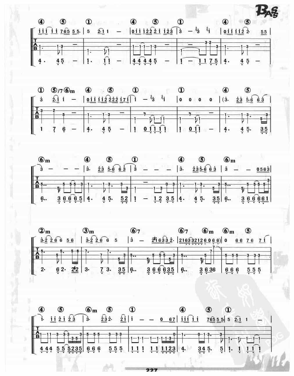 电贝司伴奏乐曲《海阔天空 Beyond乐队》摇滚_第2张