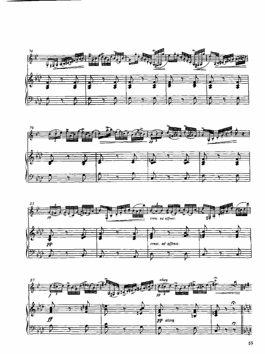 单簧管名曲教学五线谱：“茶花女”幻想曲（附钢琴伴奏谱）意·洛莱格里奥曲_第4张