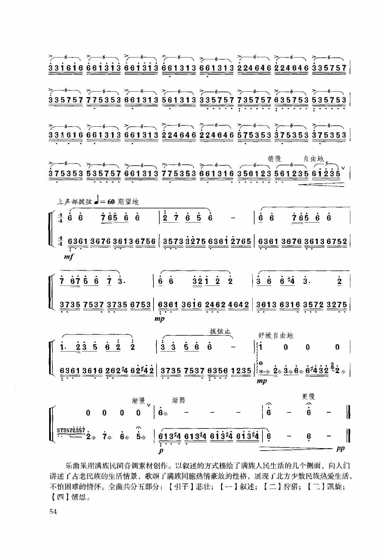 扬琴经典曲目简谱：满乡随想曲 金翎思 刘寒力曲_第7张