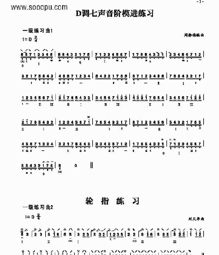 一级练习曲二首 民乐类 琵琶_第1张