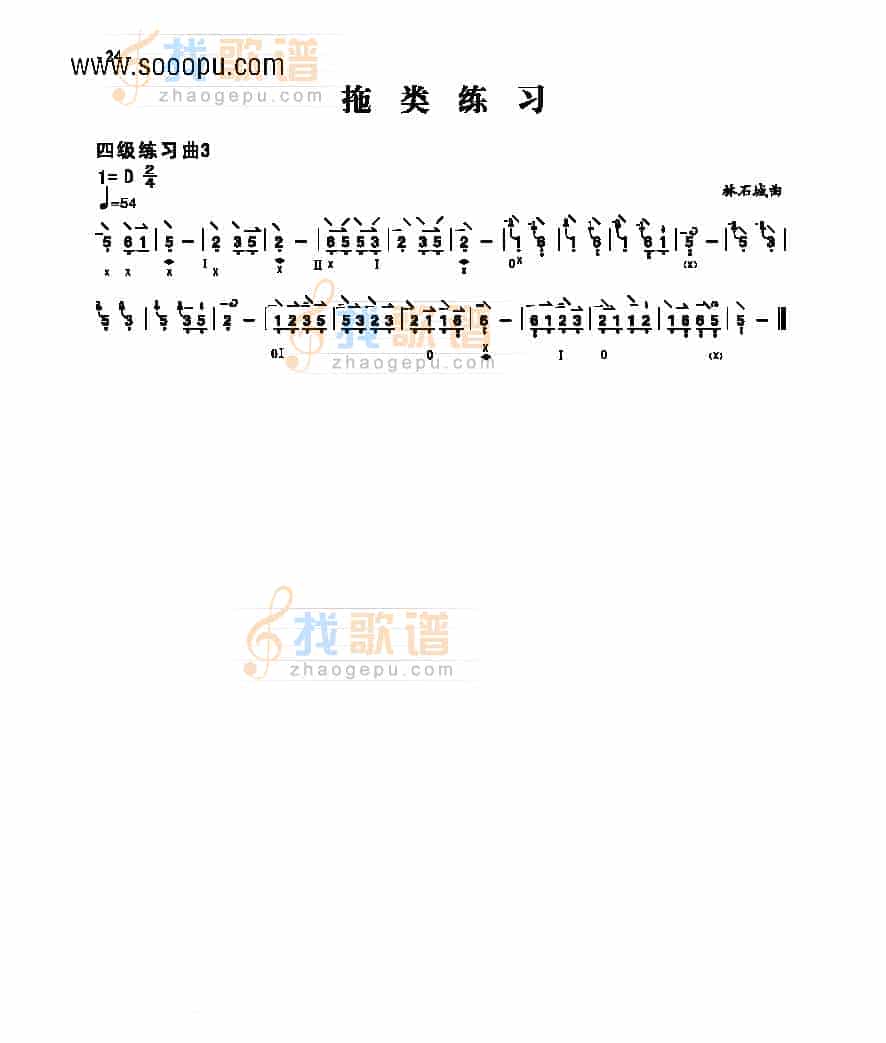四级练习曲一首 民乐类 琵琶_第1张