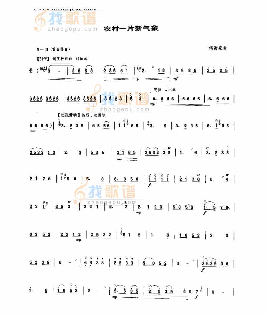 农村一片新气象 民乐类 唢呐_第1张
