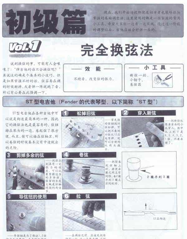 电吉它换弦保养科学方法全接触_第1张