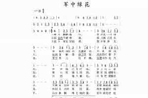 葫芦丝曲谱精选：军中绿花