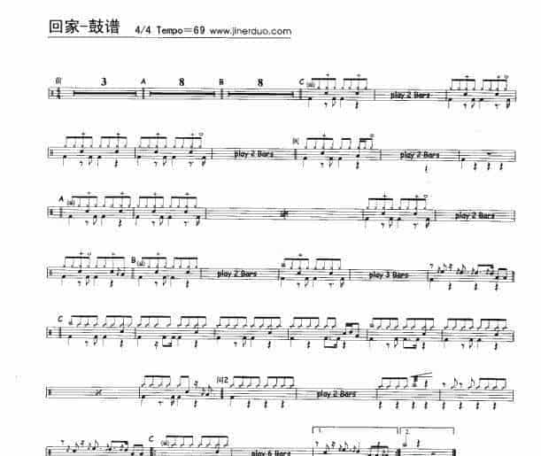 鼓谱：回家_第1张