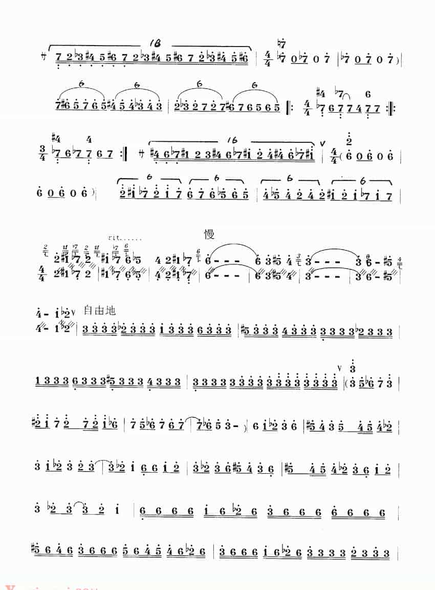 扬琴曲谱：舞风_第7张